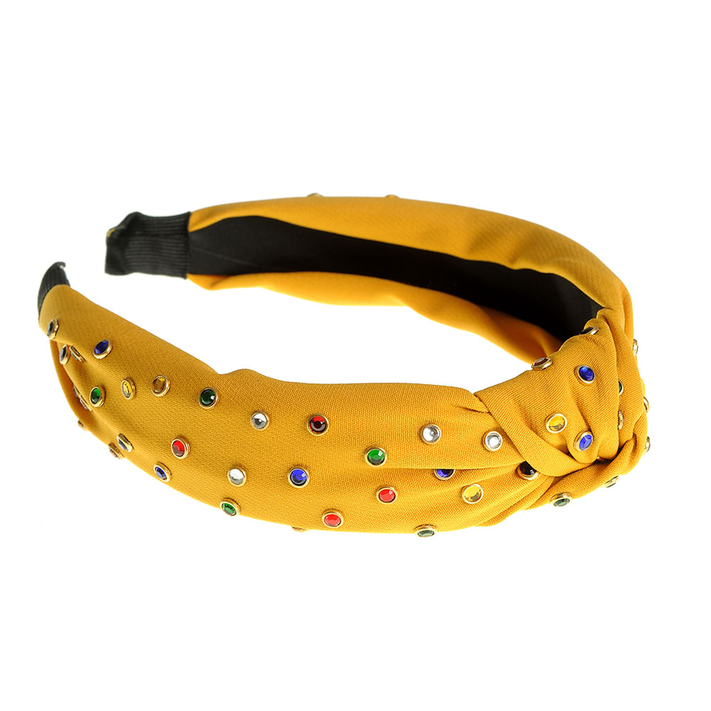 Bentita galbena cu nod si pietre colorate - 4 | YEO