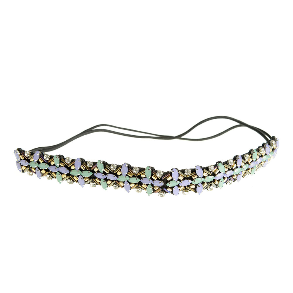 Bentita elastica cu pietre multicolore - 1 | YEO