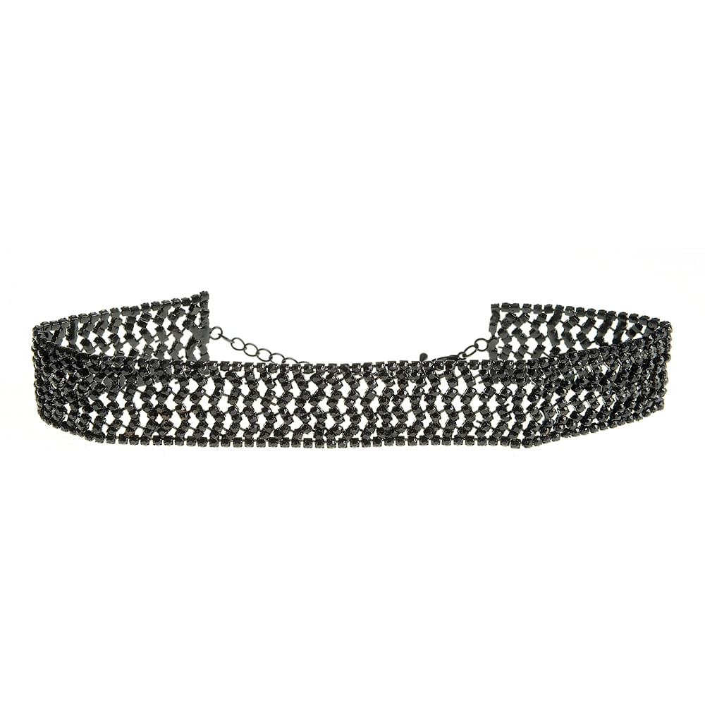 Choker din margele negre