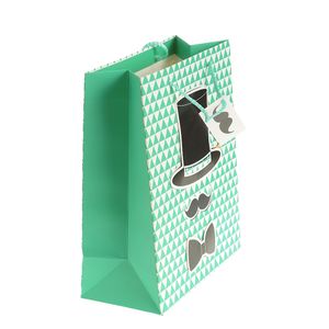 Punga de cadou verde 32x26 cm
