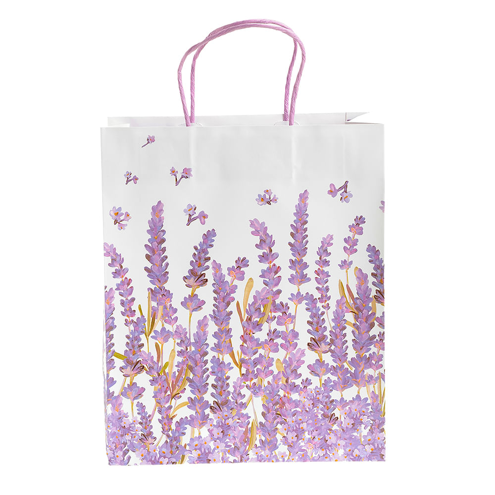 Punga de cadou cu design lavanda 32x26 cm