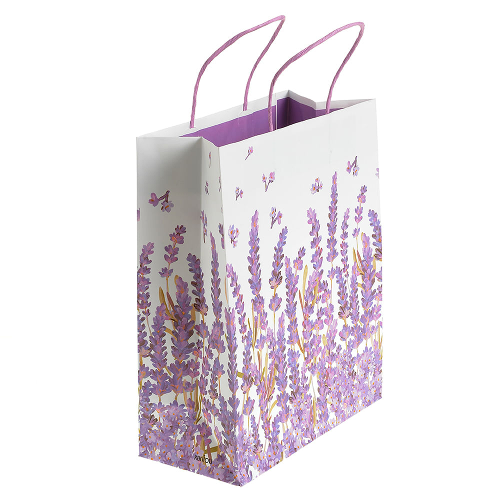 Punga de cadou cu design lavanda 32x26 cm - 1 | YEO