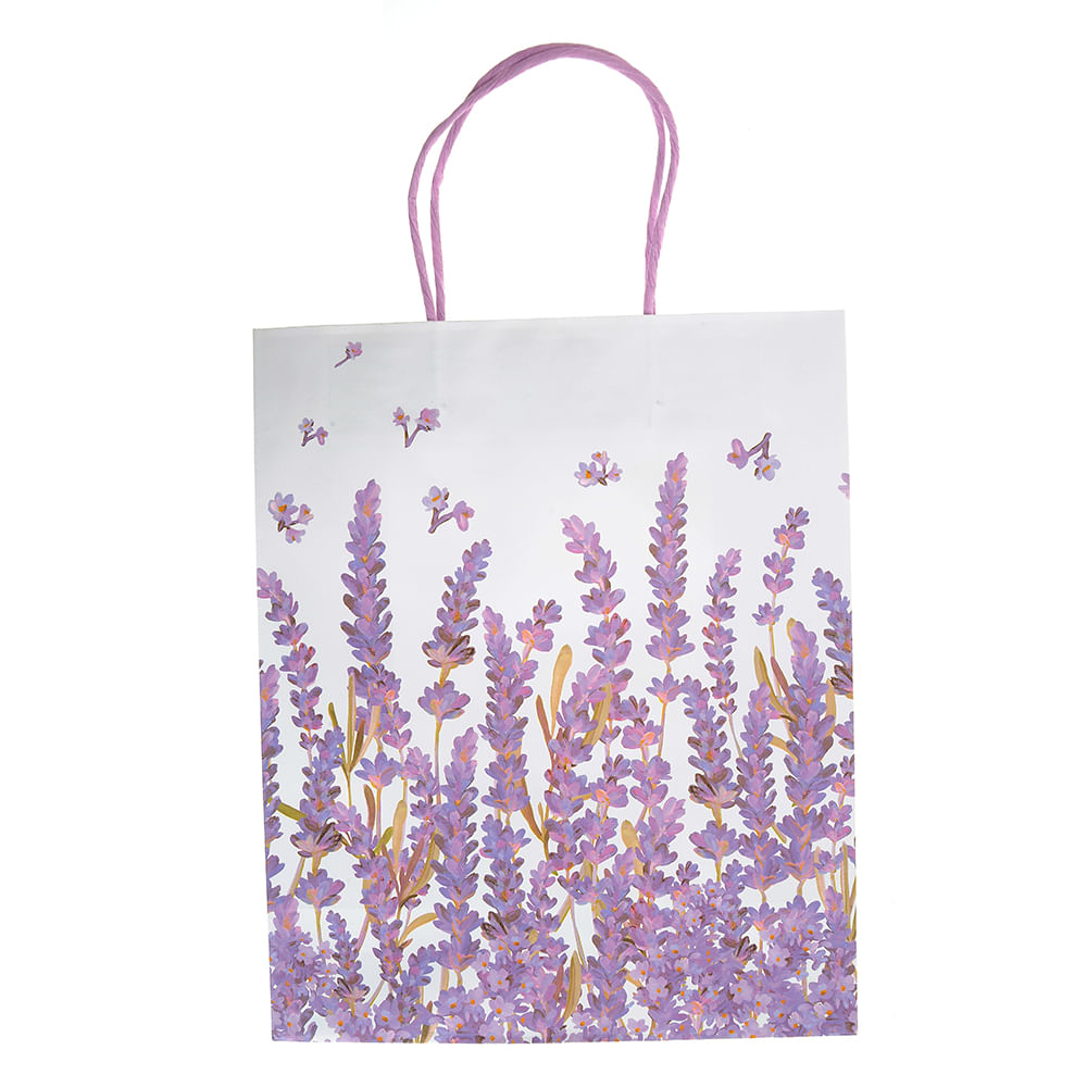 Punga de cadou cu design lavanda 32x26 cm - 3 | YEO