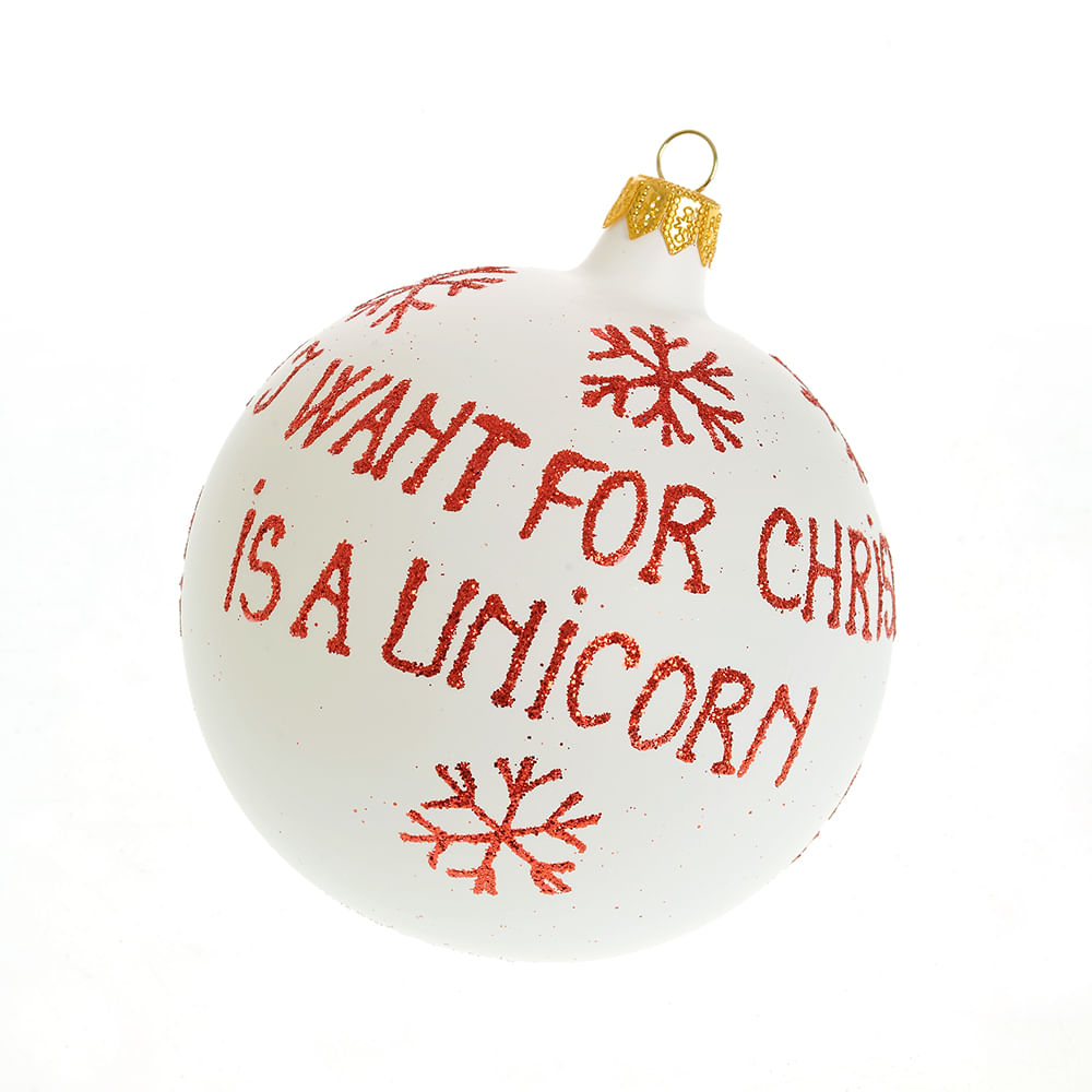 Glob pictat manual All I want for Christmas is a unicorn - 2 | YEO