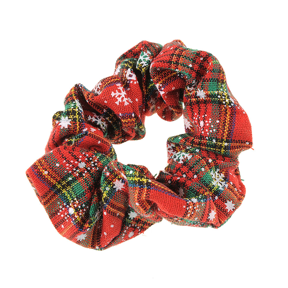 Scrunchie in carouri cu motive de  iarna - 3 | YEO