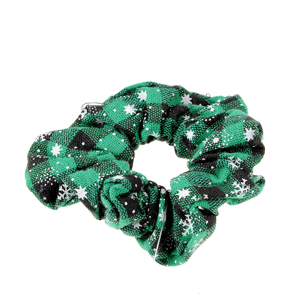 Scrunchie verde cu fulgi de nea - 2 | YEO