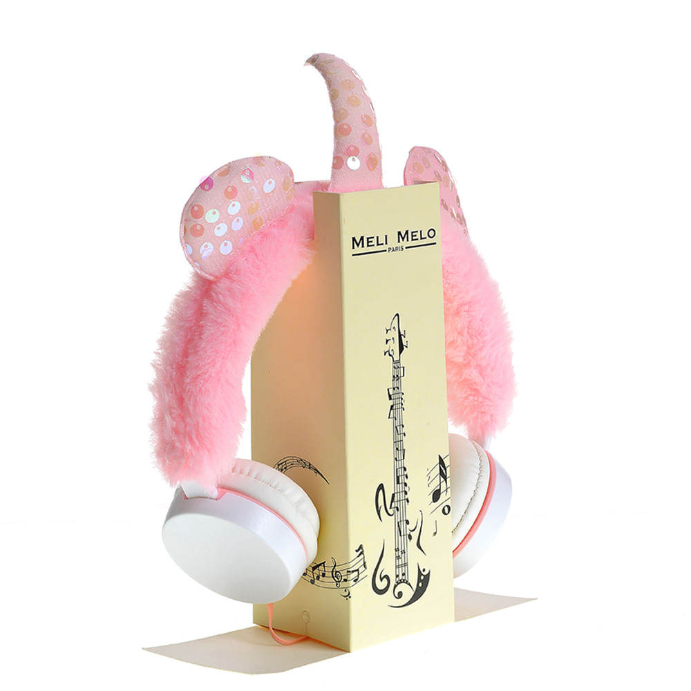 Casti audio roz cu design unicorn - 1 | YEO