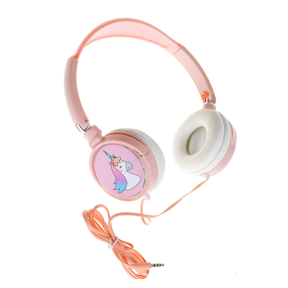 Casti audio roz cu unicorn - 3 | YEO