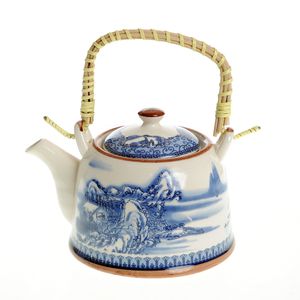 Ceainic din ceramica peisaj de iarna