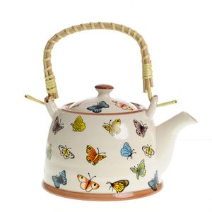 Ceainic din ceramica cu fluturi