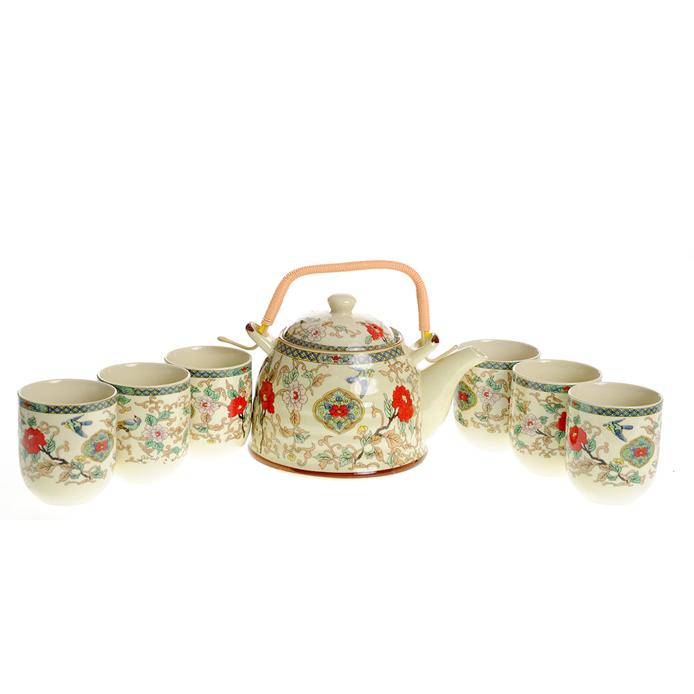 Set din ceramica cu imprimeu floral