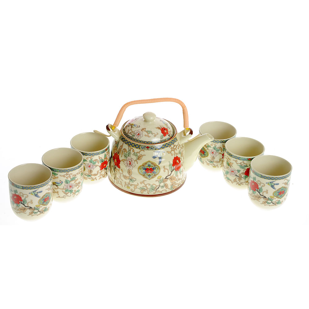 Set din ceramica cu imprimeu floral - 1 | YEO