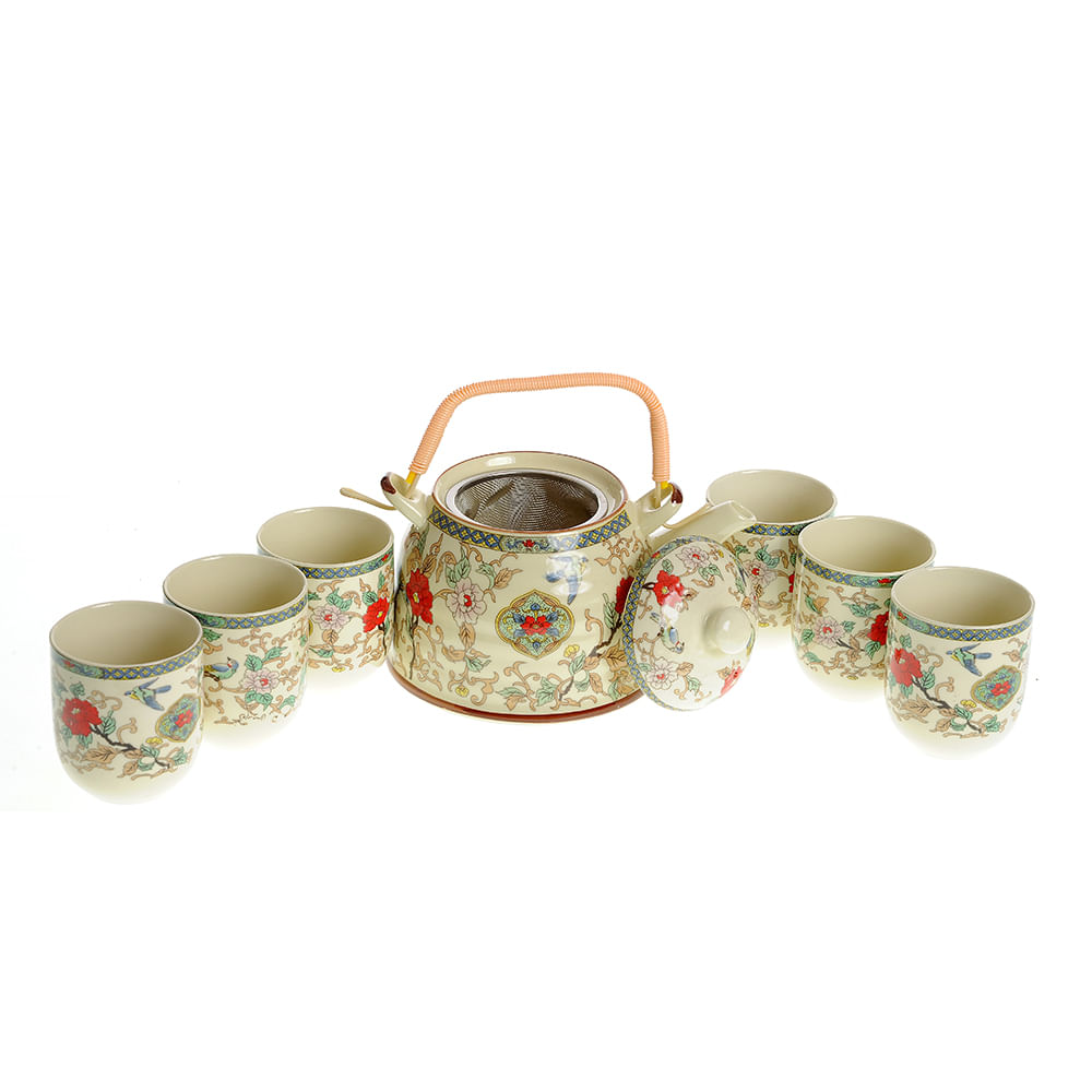 Set din ceramica cu imprimeu floral - 3 | YEO