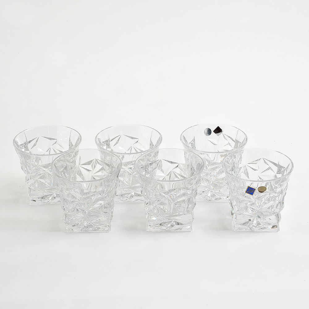 Set 6 pahare pentru whisky din cristal - 1 | YEO