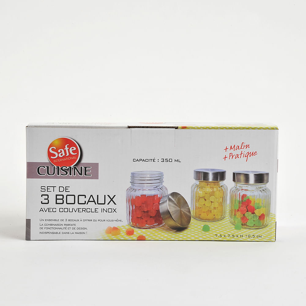 Set 3 borcane din sticla 350 ml - 4 | YEO