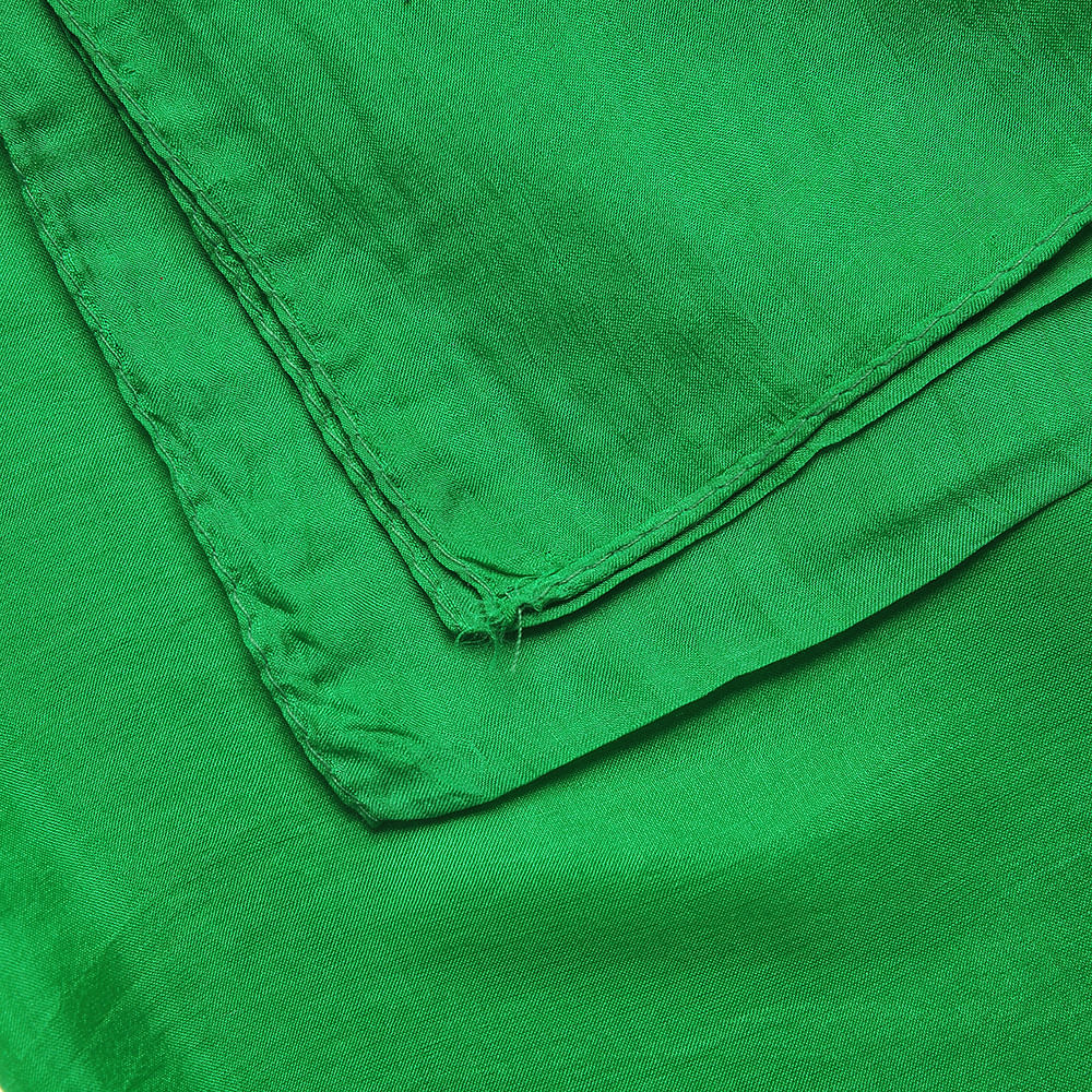 Esarfa verde din matase 30x100 cm - 2 | YEO