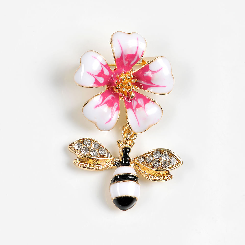 Brosa floare cu albina albina