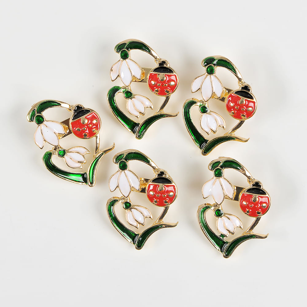 Set 5 brose martisor ghiocei cu buburuza - 4 | YEO