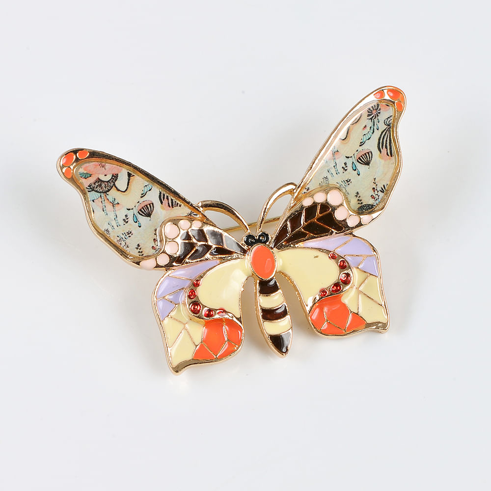 Brosa model fluture cu aripi colorate aripi