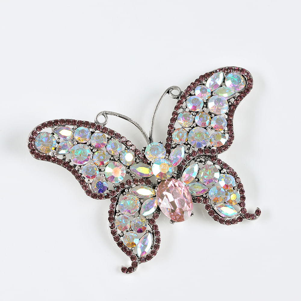 Brosa fluture decorat cu pietre acrilice acrilice