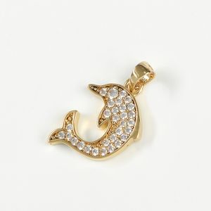 Pandantiv placat cu aur delfin