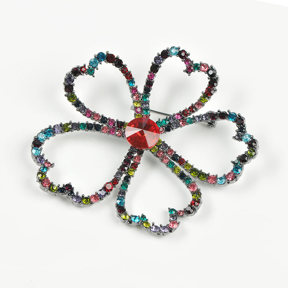 Brosa statement floare multicolora