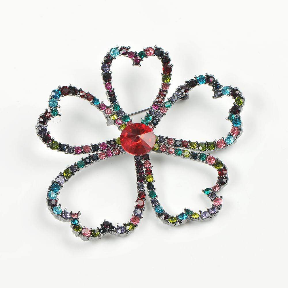 Brosa statement floare multicolora - 1 | YEO