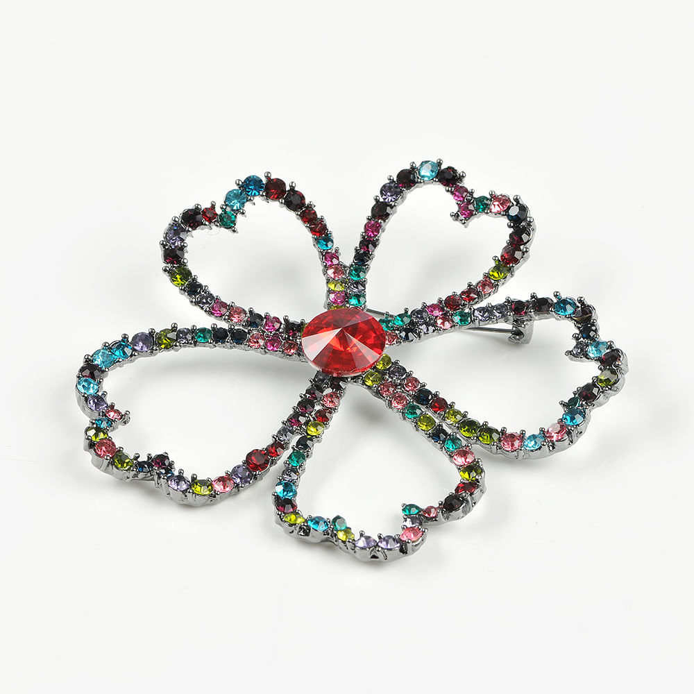 Brosa statement floare multicolora - 2 | YEO