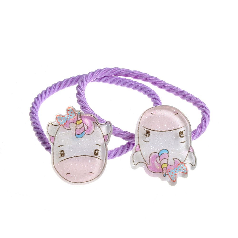 Set 2 elastice mov cu unicorn