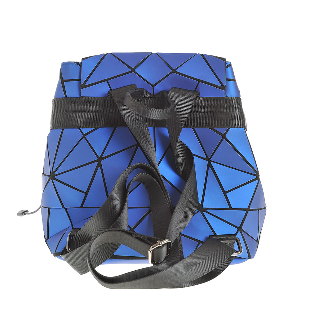 Rucsac albastru cu design geometric - 2 | YEO