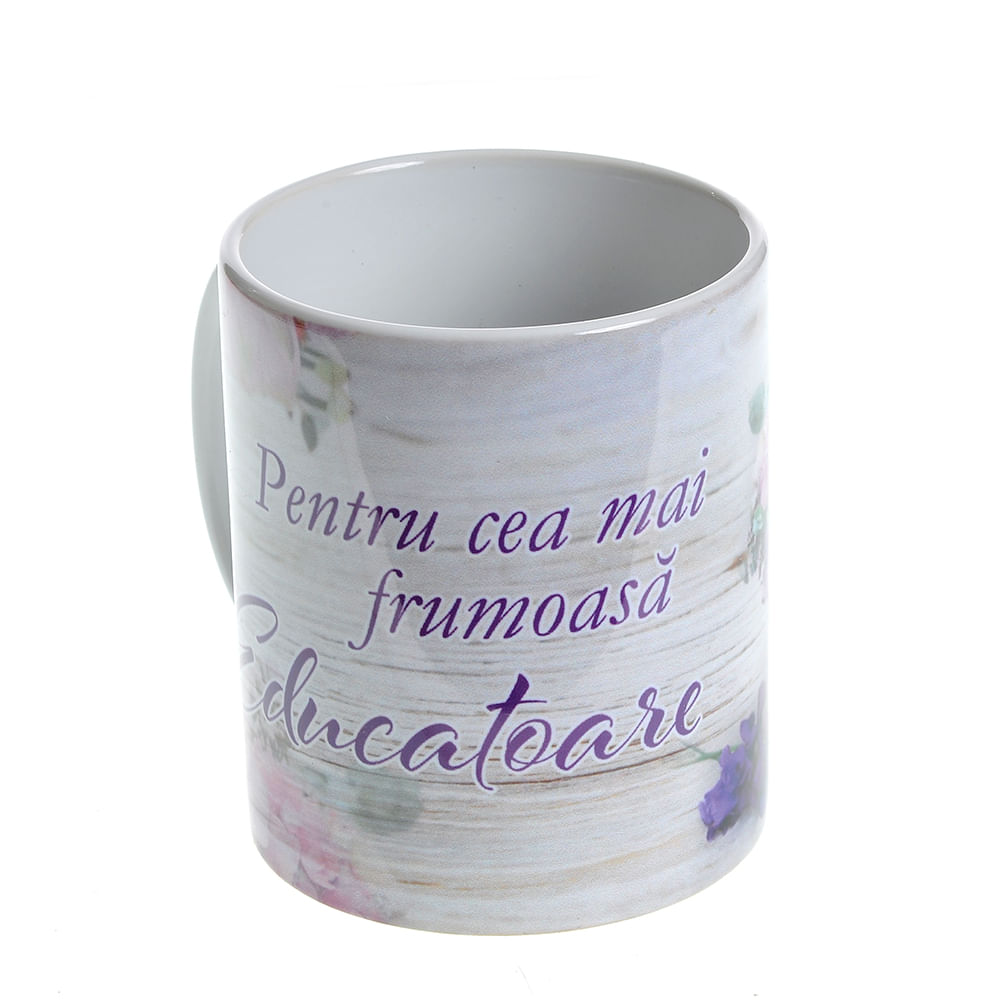 Cana pentru cea mai frumoasa Educatoare 320 ml - 1 | YEO