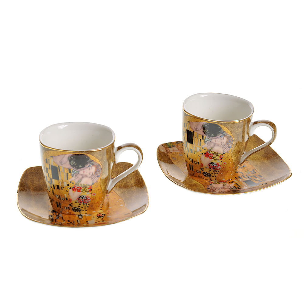 Set 2 cesti Klimt din ceramica