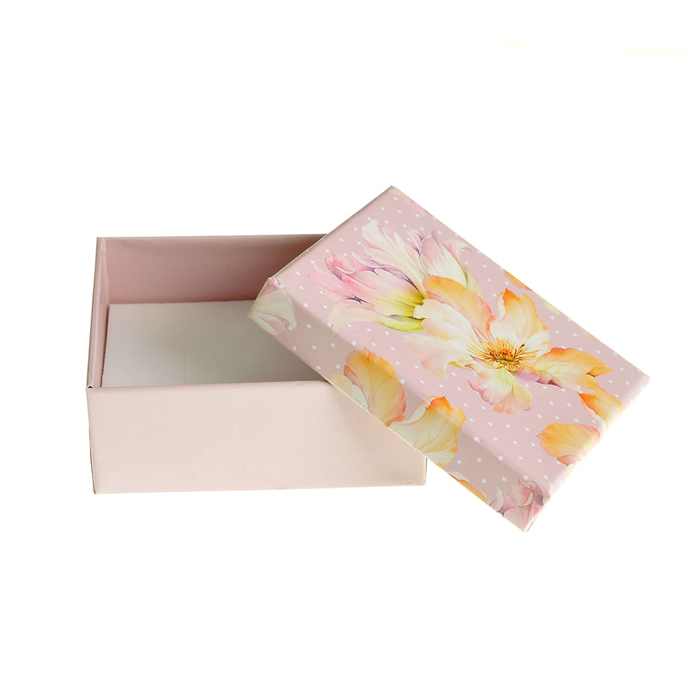 Cutie de cadou cu flori 8x10 cm - 1 | YEO