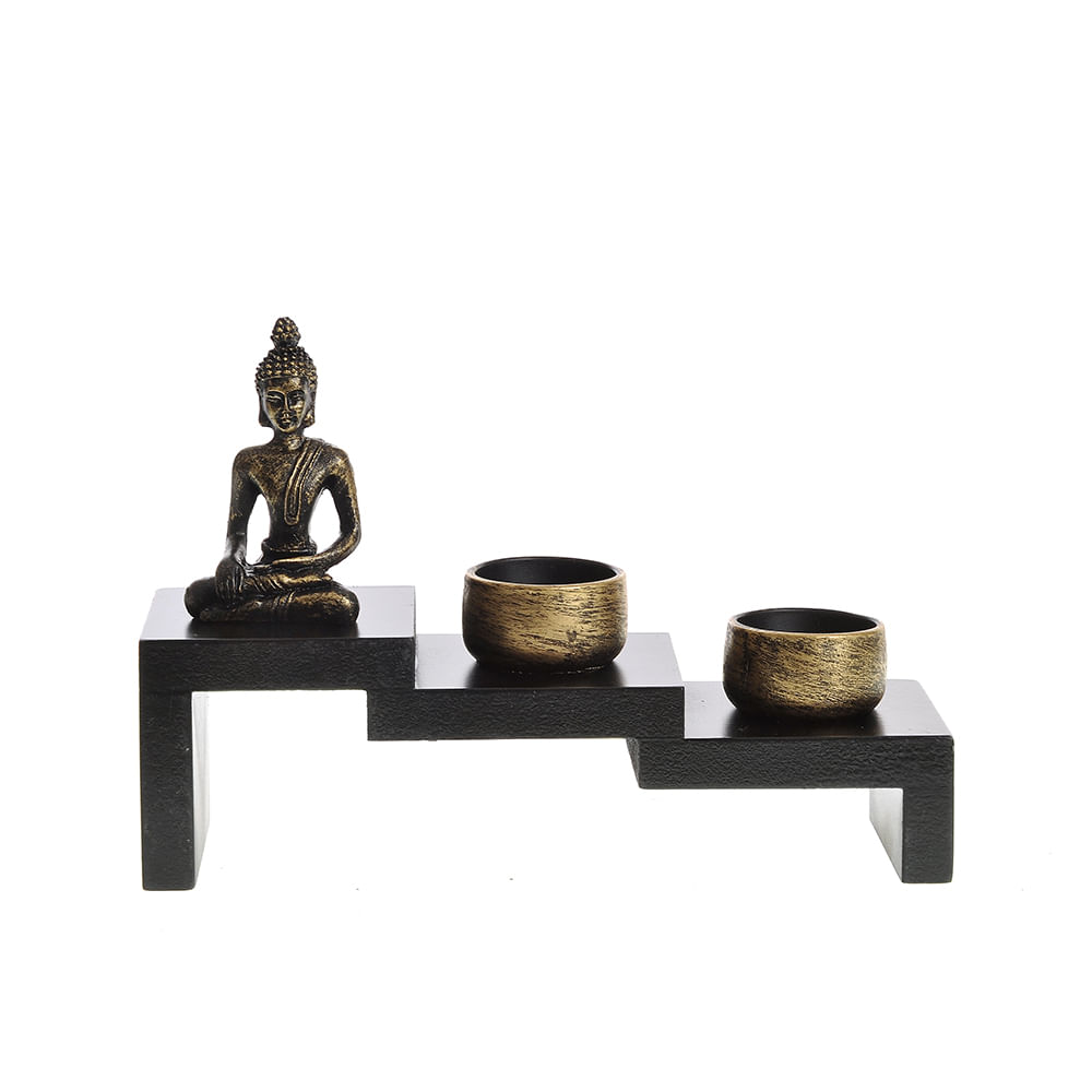 Decoratiune zen cu lumanari 24 cm