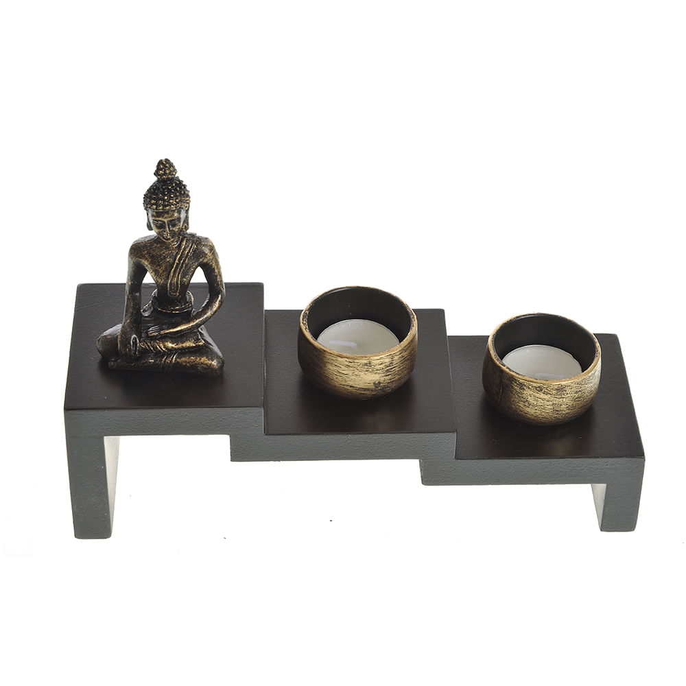 Decoratiune zen cu lumanari 24 cm - 1 | YEO