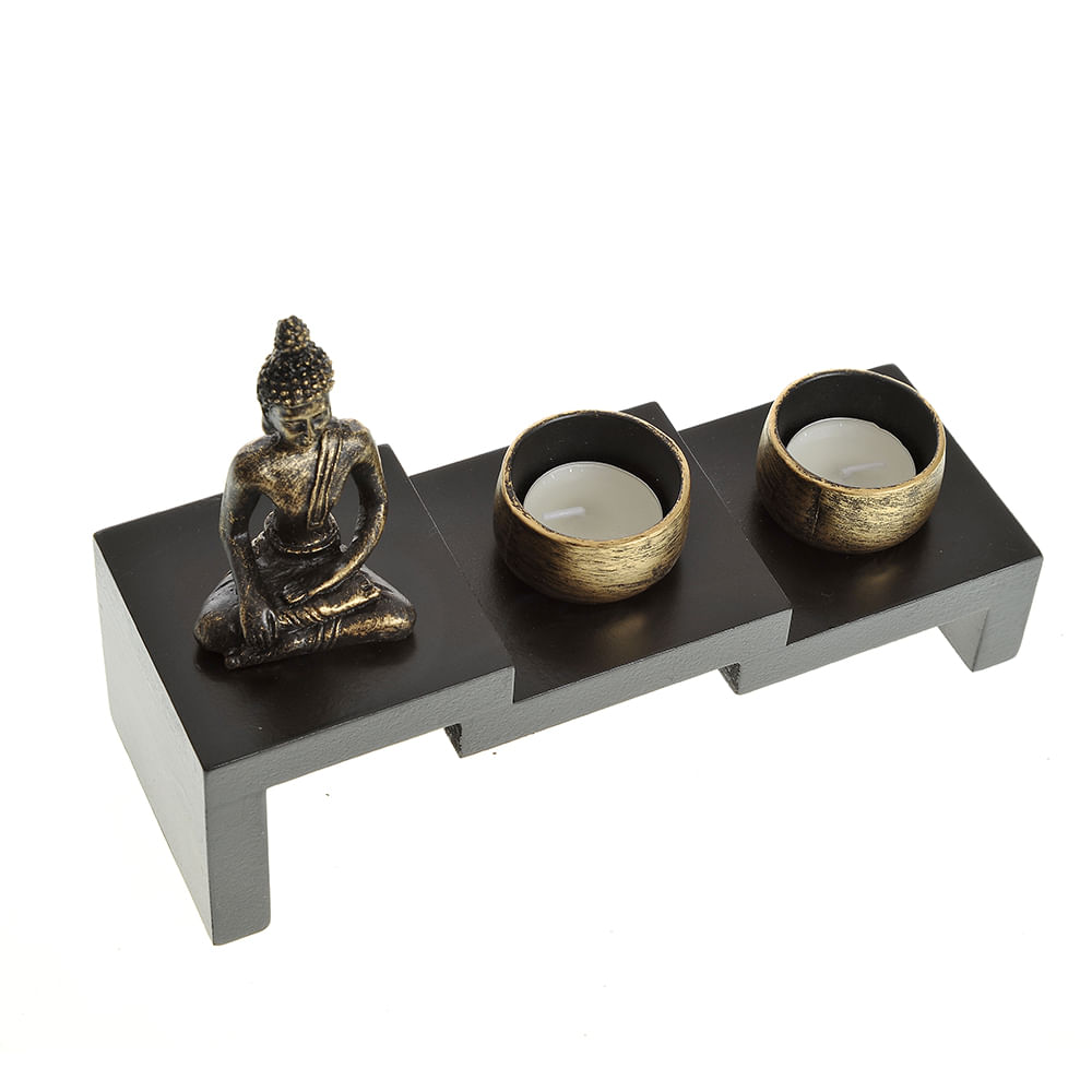 Decoratiune zen cu lumanari 24 cm - 2 | YEO