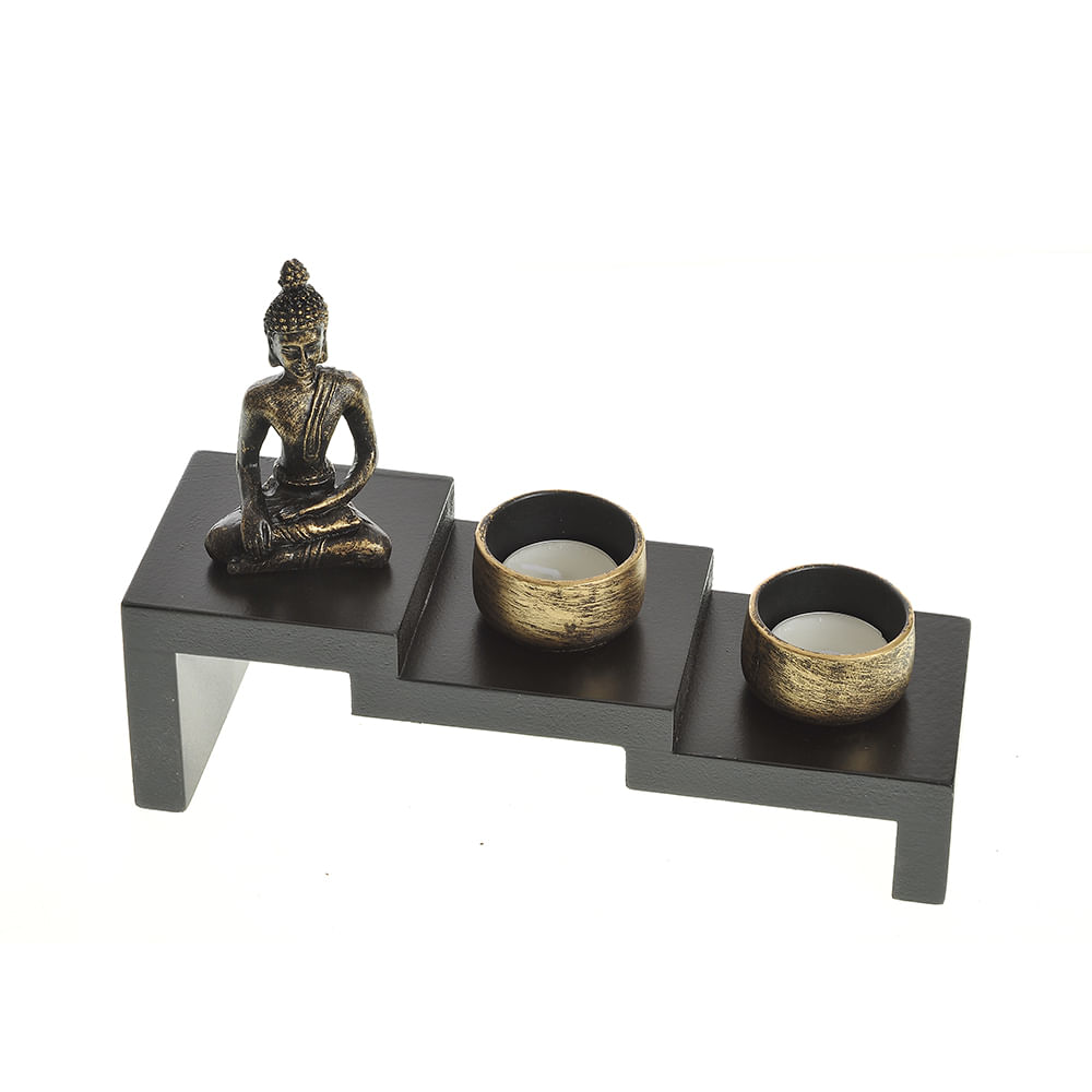 Decoratiune zen cu lumanari 24 cm - 4 | YEO