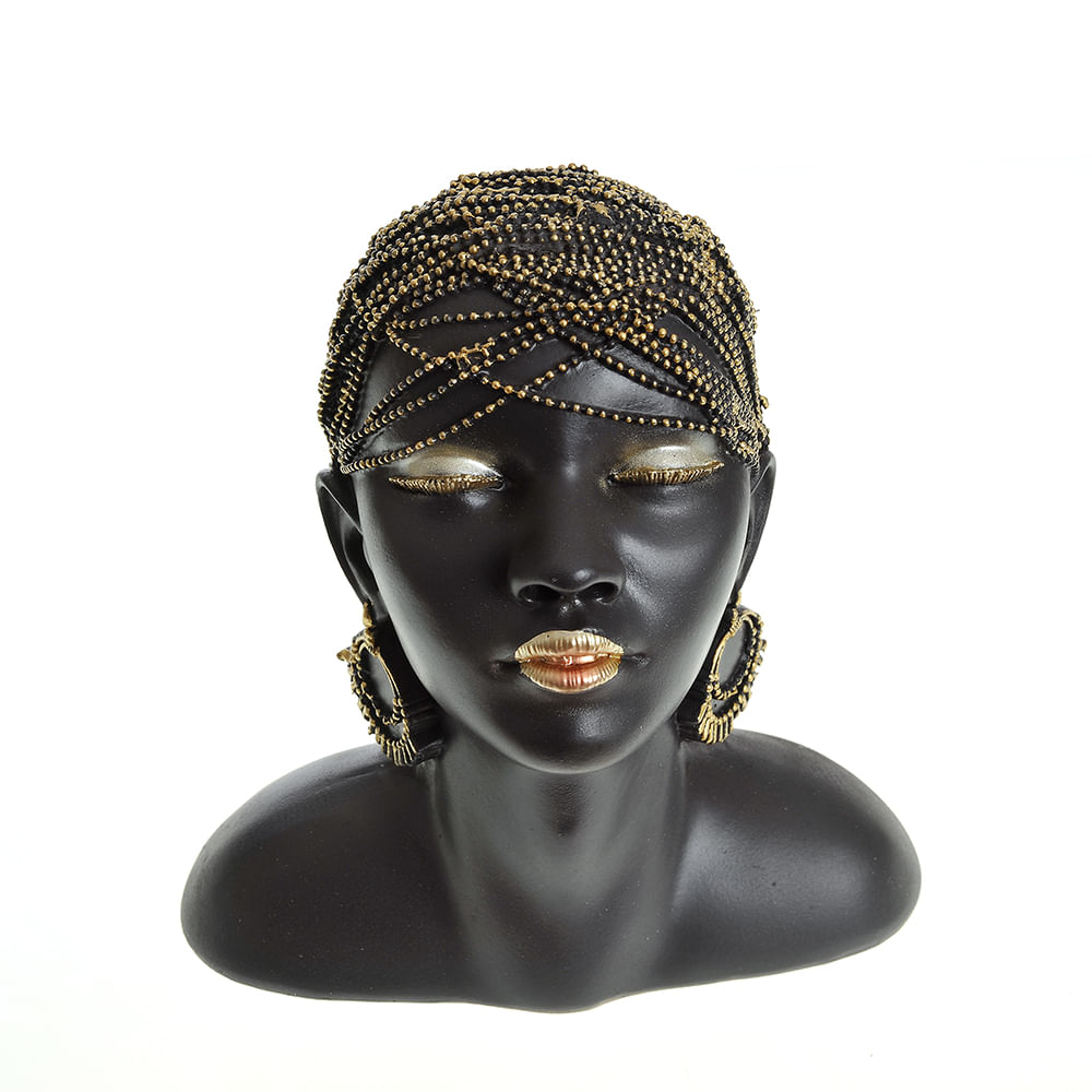 Statueta bust femeie africana 22 cm - 1 | YEO