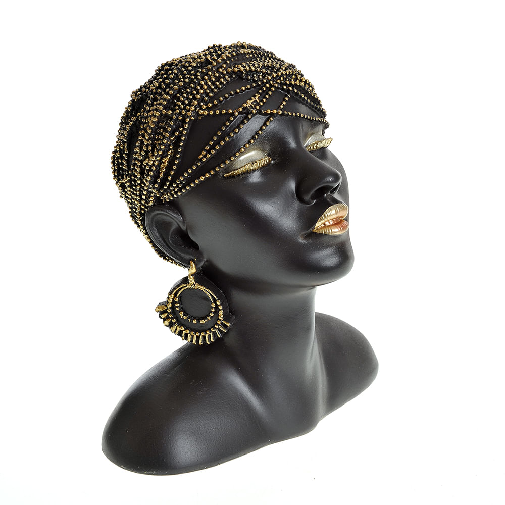 Statueta bust femeie africana 22 cm - 2 | YEO