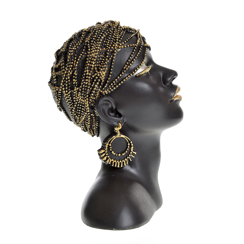 Statueta bust femeie africana 22 cm - 3 | YEO