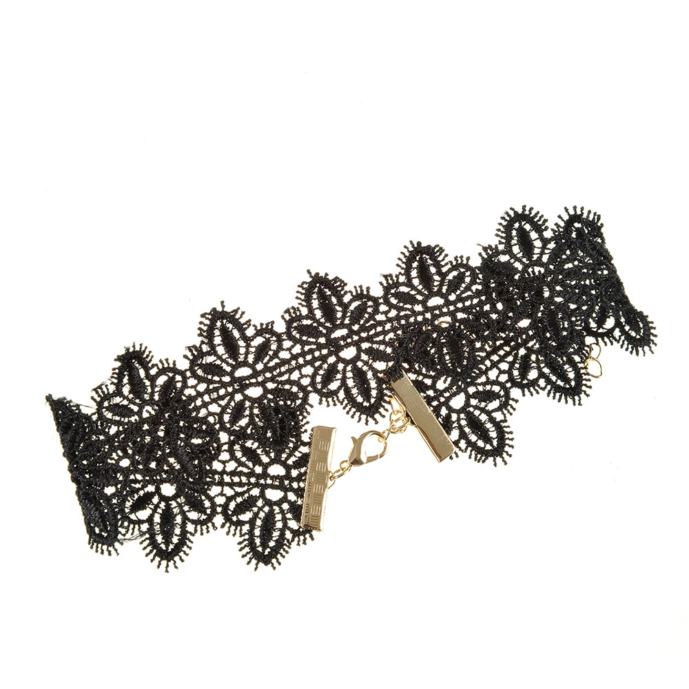 Choker negru cu dantela - 2 | YEO