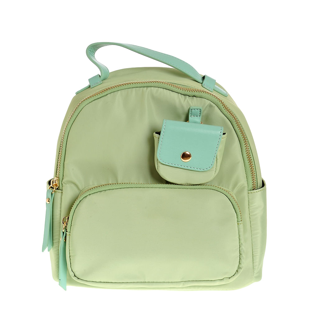 Rucsac verde cu mini portofel