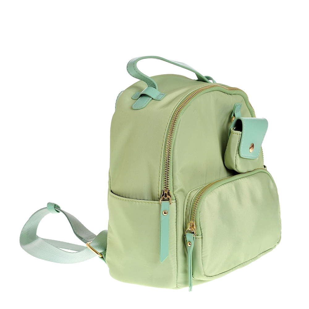 Rucsac verde cu mini portofel - 1 | YEO