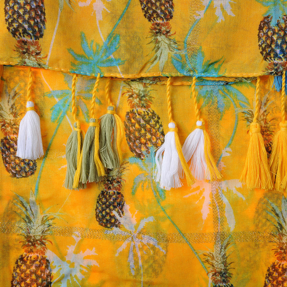 Esarfa galbena cu ananas - 1 | YEO