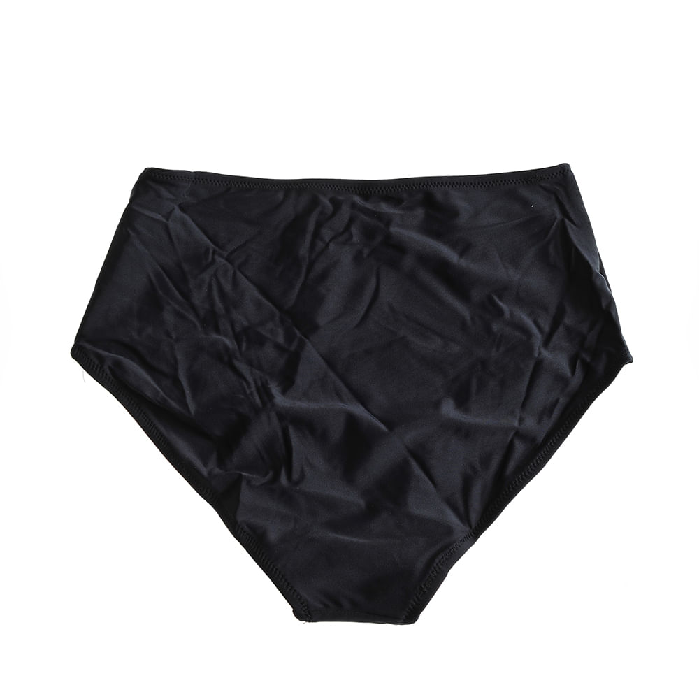 Slip negru de baie cu talie inalta - 2 | YEO