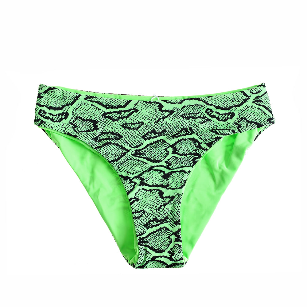 Slip de baie verde cu model animal print