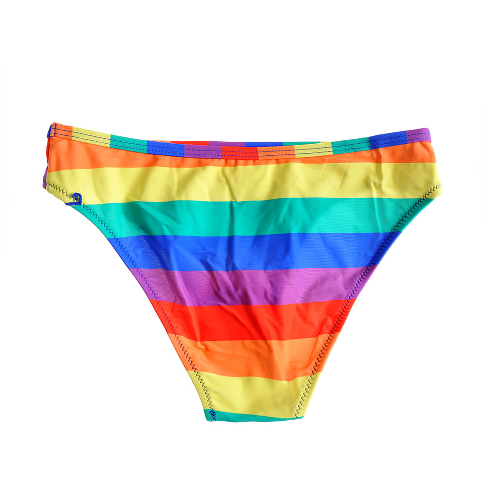 Slip de baie multicolor cu dungi