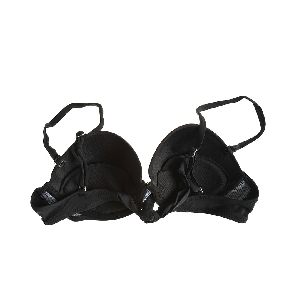 Sutien de baie negru cu snur - 2 | YEO