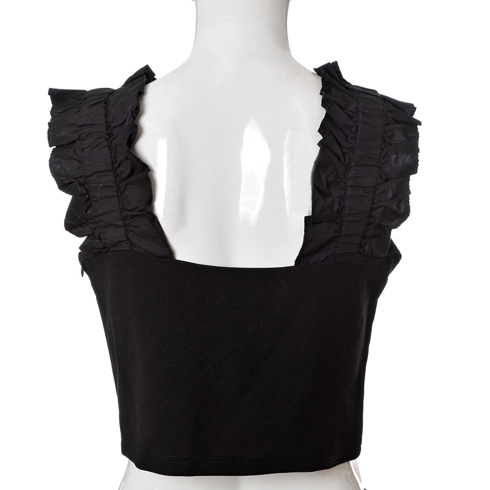 Top negru scurt - 2 | YEO