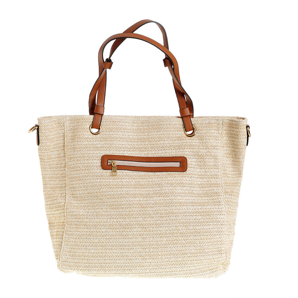 Geanta shopper cu insertii aurii - 3 | YEO